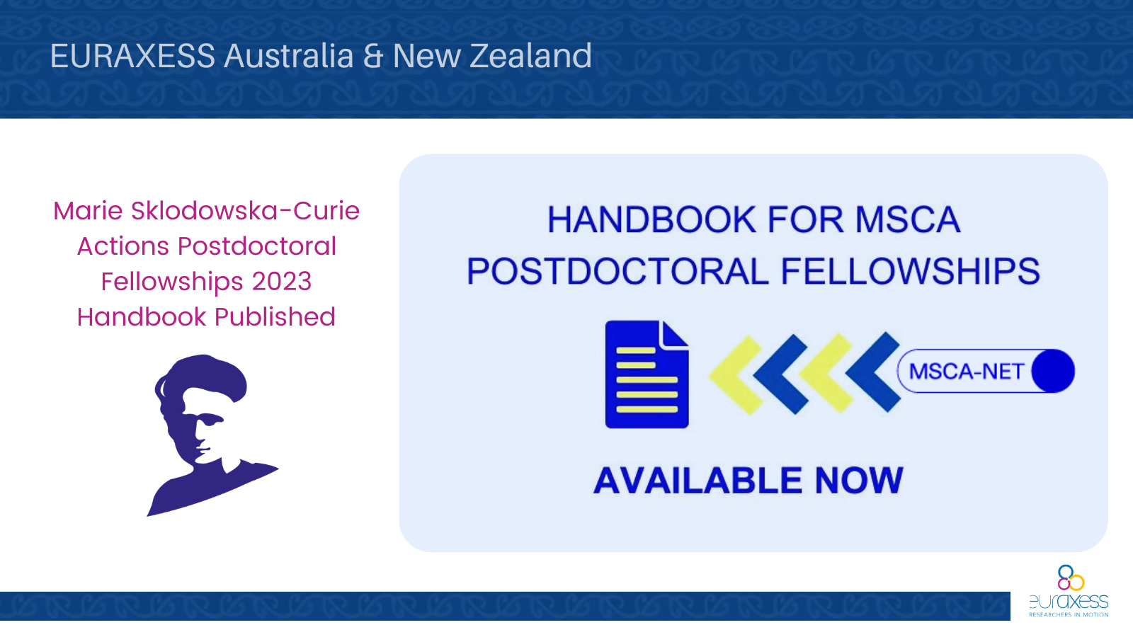 Marie SklodowskaCurie Actions Postdoctoral Fellowships 2023 Handbook